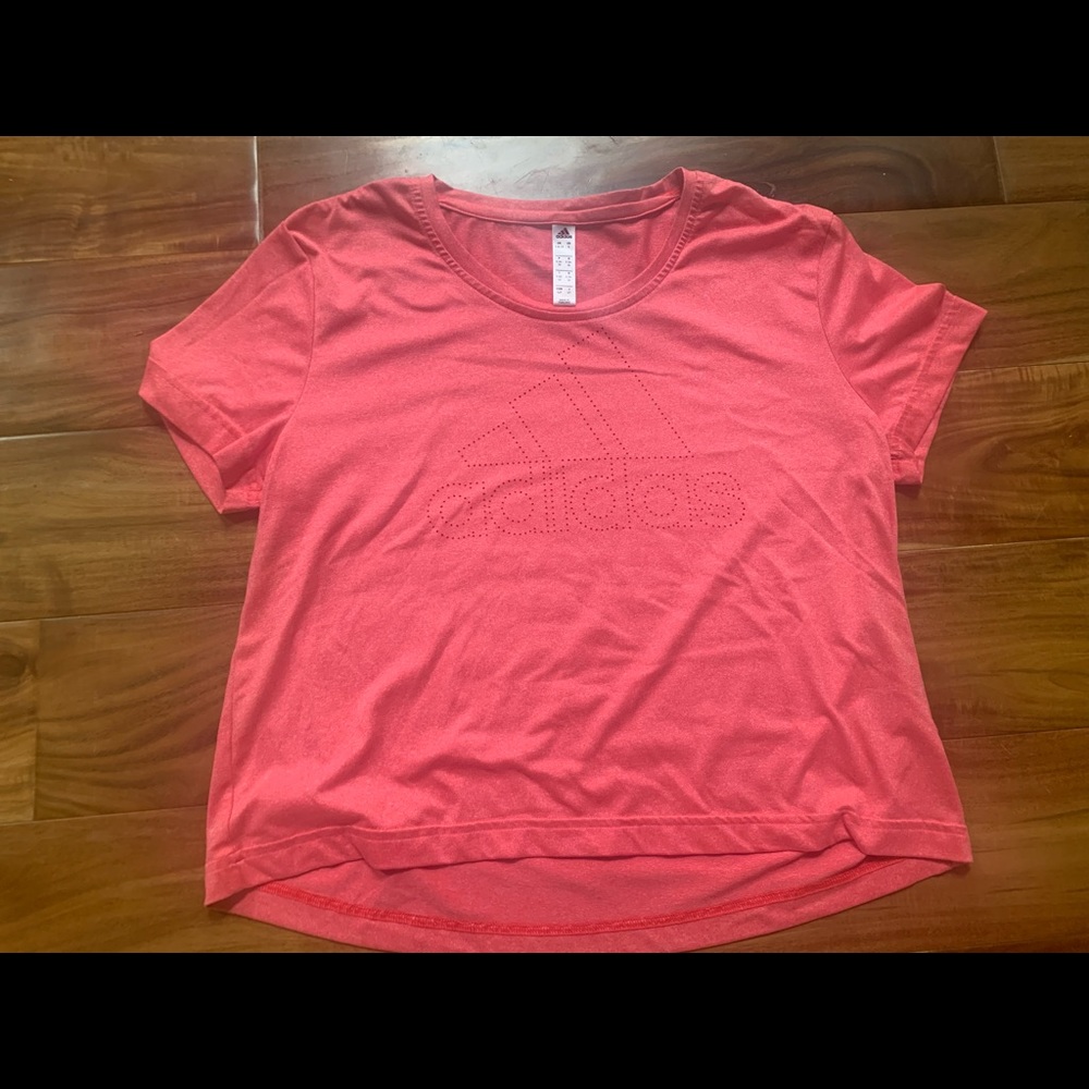 Adidas coral colored top, size small